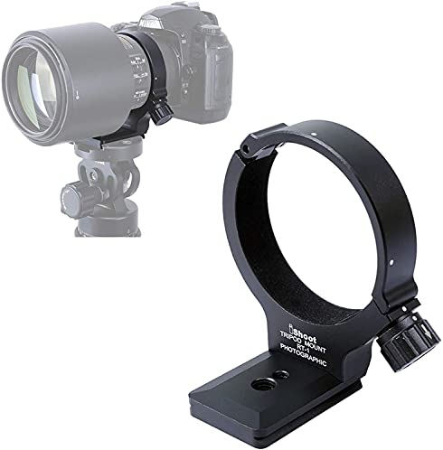 iShoot Anello di montaggio per treppiede Collare per obiettivo compatibile con Nikon RT-1 Nikkor AF-S 70-200mm F/4G ED VR & AF-S 300mm F/4E PF ED VR, Porta Staffa di Supporto Lenti Arca Fit Piastra