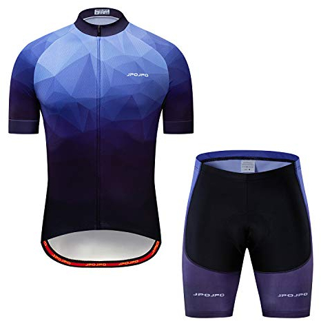 Herren Kurzarm Radtrikot mit Tasche Full Reißverschluss Reflektierende Anti-Rutsch-Streifen - - L (höhe 173/183 cm Peso 80/90 Kg)