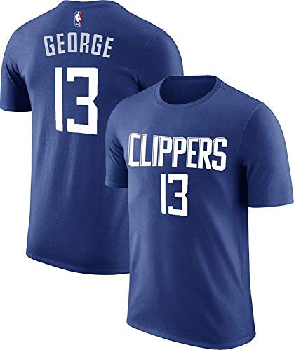 NBA Jungen Youth 8-20 Official Player Name & Number Game Time Performance Polyester T-Shirt, Paul George Los Angeles Clippers Blau, 18-20