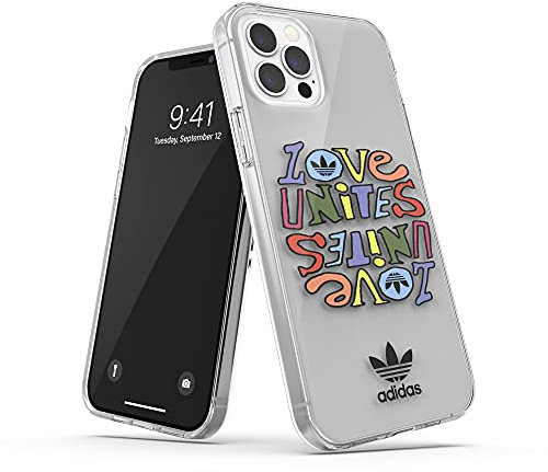 adidas Phone Case Designed for iPhone 12, iPhone 12 Pro Case, Drop Tested Cases, Shockproof Raised Edges, Originals Protective Cover, Pride Inspired Design