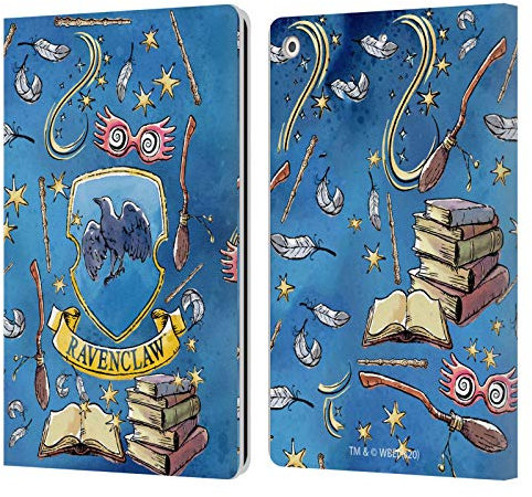 Head Case Designs Licenciado Oficialmente Harry Potter Patrón de Garra de Cuervo Reliquias de la Muerte XIII Carcasa de Cuero Tipo Libro Compatible con Apple iPad 10.2 2019/2020/2021