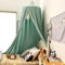 Koomuao Betthimmel Babybett Kinder Babys Baldachin Betthimmel Baumwolle Hängende Rund Moskitonetz für Kinderzimmer und Spielzimmer Dekoration, Höhe 250cm (Grün)