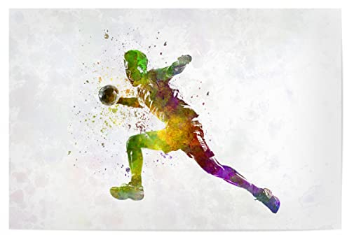 artboxONE Poster 120x80 cm Abstrakt Handball Player in Watercolor-m - Bild Handball Handball Player
