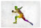 artboxONE Poster 120x80 cm Abstrakt Handball Player in Watercolor-m - Bild Handball Handball Player