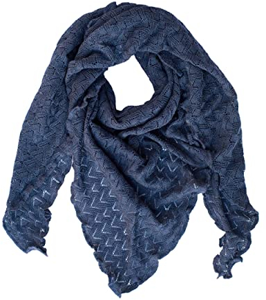 Invero, Merino Dreieckstuch Susi, 100% Wolle (Blau)