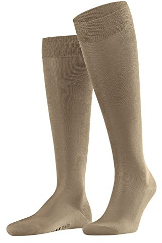 FALKE Tiago M Kh sostenibili cotone filo di Scozia al ginocchio tinta unita 1 paio, Calzini lunghi Uomo, Marrone Camel 5038, 43-44