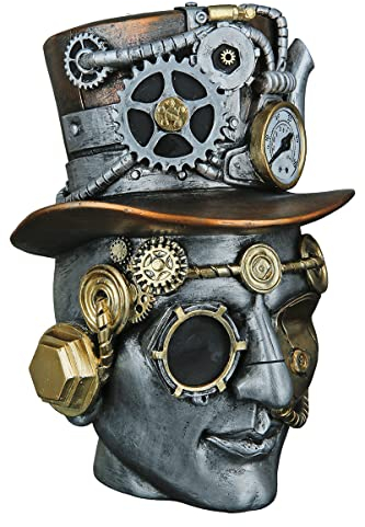 Casablanca Skulptur Steampunk Male - Dekofigur Frau Woman - Deko Wohnzimmer - Höhe 20 cm