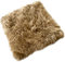 Rohn Moden Sitzkissen, Sitzauflage Schnucke aus echtem hochwolligem Lammfell für Stuhl, Rollstuhl, Katzenbett, Hundebett und Dekoration - Kuscheliges und vielseitiges Accessoire in braun
