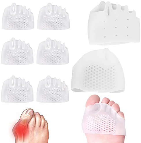 HONGECB Silikon Zehenspreizer, Hallux Korrektur Zehenkorrektor, Toe Separator Set, Zehen Separator Silikon Zehenkorrektur, Korrektur für alle Zehen, Hallux Valgus Korrektur Schmerzlinderung, 4 Paar
