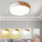 NICEME Deckenlampe,24w Dimmbare Led Deckenleuchte Holz, WäHlbar 3000k/4500k/6500k üBer Wandschalter,12 Zoll Moderne Deckenleuchte FüR Schlafzimmer Flur Balkon,Weiß