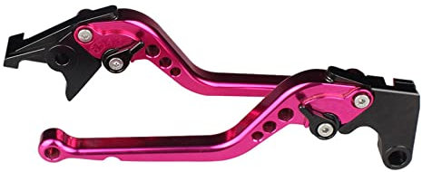 NOGRAX Motorrad Brems-Kupplungshebel Verstellbare Griffe Zubehör Motorrad Bremshebel Für Kawasaki Z900 2017-2022 (Color : Long Pink)