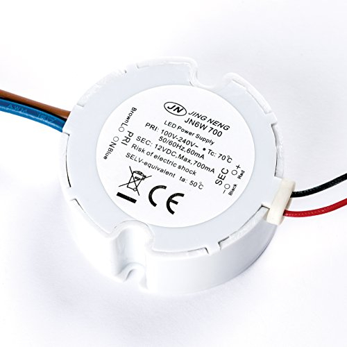 LED Treiber, Driver JING NENG JN6W700, 240V, 700mA, 1-6W, nicht dimmbar, rund, weiß