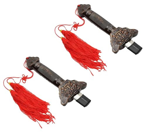 JNAWA 2 pezzi spada opaca in acciaio inox giocattoli con nappa retrattile spada giocattolo performance scena per Halloween Cosplay costume accessori magici puntello