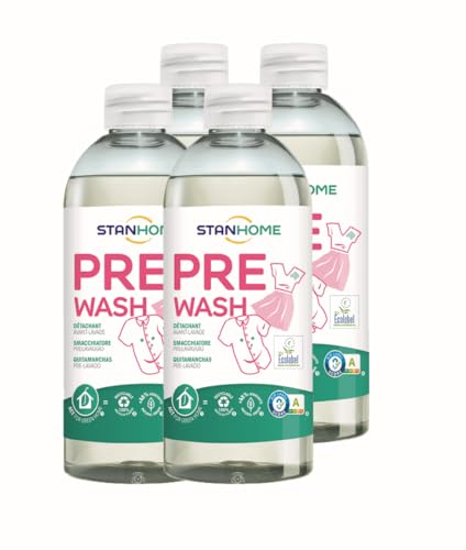 STANHOME Detergent Liquide Détachant prélavé 500 ml pour tout type de vêtements et tissus (format 4) avec une odeur de Vert pour le Lavage en machine
