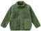 ANIMQUE Bambini Giacca in Pile Corallo Colletto in piedi Cappotto con Cerniera Genitore-Bambino Autunno Inverno Transizioni Stagioni Capispalla Caldo e Morbido con Tasche, Verde Militare 180