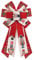 ABTOLS Große Weihnachtsschleifen für Kranz, rote Büffelkarierte Kranzschleifen Weihnachten Nussknacker-Schleifen für Haustür, rote Weihnachtsdekoration, Sackleinen, Ornament, Baumspitze, Schleifen für