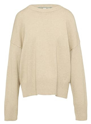 QS Weicher Strickpullover mit seitlich geschlitztem Saum
