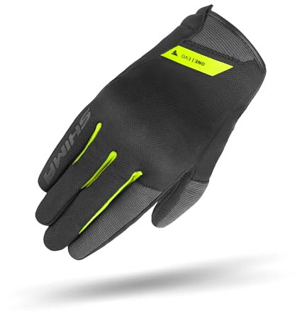 SHIMA One Evo Gants Moto Homologué Homme Textile Longues Ete Ventilé Protecteur Perforé Gant Protecion Norme pour Adulte Adolescents Ventilation Scooter Trotinette Motocyclette (Hommes, Fluo, 4XL)