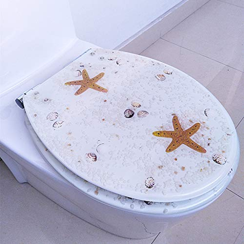 WC-Sitz mit Absenkautomatik, Schnellverschluss-Toilettensitzbezug, große Auswahl an bunten Toilettendeckel-Bodenbefestigung, stabile Scharniere, G