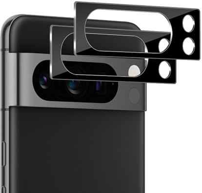 Vanrain Kameraschutz für Google Pixel 8 Pro, 2 Stück 9H Härte Kamera Schutz Ultra-klar Kratzfest Linse Schutzglas, Schwarz