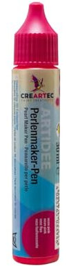 Artidee CREARTEC Perlenmaker Pen - Neon Pink - zum Gestalten von dekorativen 3D Farbperlen auf Textilien, Holz, Pappe, Leder, Glas, Keramik - 30ml - Made in Germany