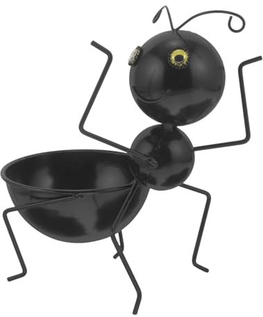 Sosoport Wrought Iron Ant Flowerpot for Succulents Plants Pot Small Decorative Animal Flowerpot Planter for Home Garden Outdoor Plant Pots Design