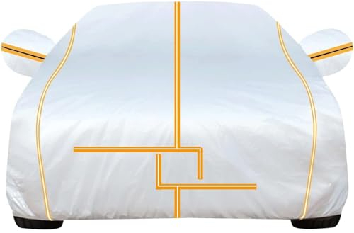 Hagelschutzplane Auto für Mercedes-Benz GLC Coupe SUV, Auto Abdeckplane, Autoabdeckung Outdoor, Autoplane Wasserdicht, Atmungsaktiv, Sonnen- und Astschutz gegen Regen(Silver orange)
