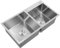 Silber Doppelspüle, 201 Edelstahl Einbauspüle mit Abtropfkorb Küche Doppelspüle Waschbecken, für Küche Bad Gewerbliche Restaurants 78x43x21cm