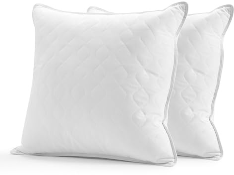 Deodar Daunenkissen Federkissen 80x80, 100% Feder- und Daunenfüllung Kopfkissen Schlafkissen Dekokissen für Bett Sofa Hotel Qualität, 3 Kammer Atmungsaktiv, Öko-Tex und RDS Zertifiziert, 2er Set
