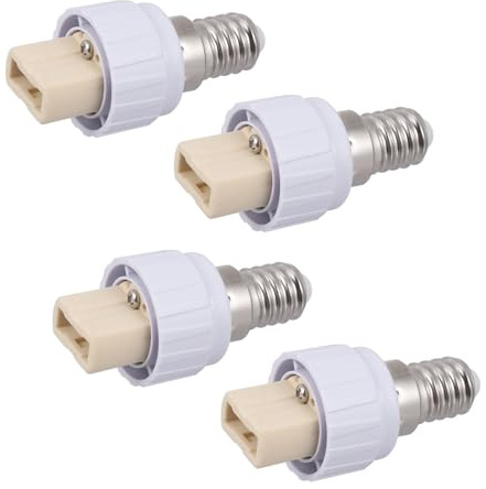 Hoement 12 Pz portalampada da e14 a g9 base della lampadina principale portalampada in porcellana lampadina e14 Convertitore di luce da e14 a g9 adattatore per lampadina Metallo bianca