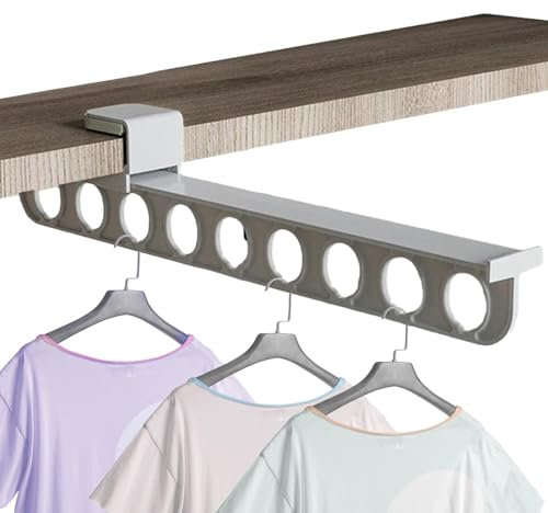 Bastone per vestiti estraibile – porta pantaloni con cerniera per uso domestico – appendiabiti per pantaloni, asta da armadio per guardaroba, articoli per la casa, organizzatore di vestiti