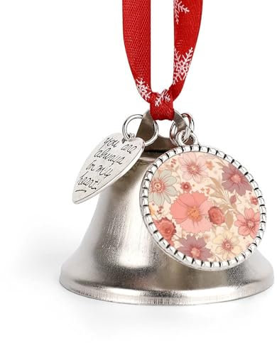 Weihnachtsbaum-Glocke 2024, Weihnachtsdekoration, nostalgischer Stil, Blumen, Weihnachtsglocke, Weihnachtsdekoration, Glocken für Weihnachtsbaum, Heimdekoration