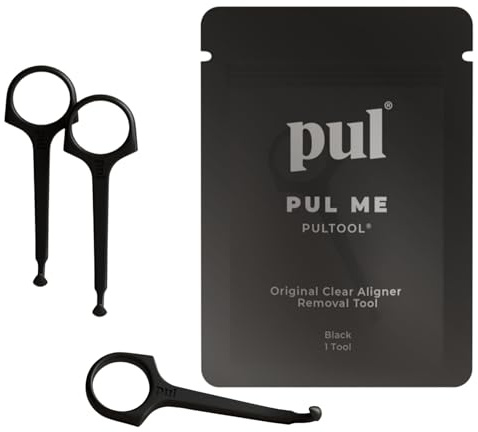 PUL Pack of 3 Aligner Removal Tool – Invisalign Remover Tool & Retainer Hook for Clear Aligners, Trays & Night Guards – Reusable Invisalign Accessories, Aligner Hooks & Retainer Removal Hook – Black