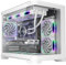 1st Player UV6 ARGB Micro ATX White PC Gaming Case - Dual Chamber, Curved Panoramic Tempered Glass - 3 x 120mm ARGB Fans Pre-installed