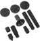 KONTONTY 10 Piezas Accesorios De Fuente Solar Fuente De Estanque Solar Para Pájaros Accesorios Para Fuentes De Agua Boquilla Bomba De Agua Largo El Plastico Black