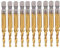 BTCNFC 10pcs M4 HSS High-Speed Steel Screw Tap Set Coated Hex Shank Drill Bits Kit for Home DIY Workbench