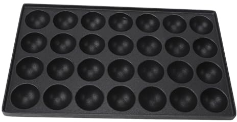 Haofy Takoyaki-Maker-Pfanne, Aluminiumlegierung, 28 Löcher, Gleichmäßige Erwärmung, für die Küche zu Hause oder Zum Kochen Im Freien