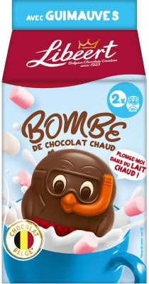 Libeert - Bomba de chocolate con malvaviscos (80 g)