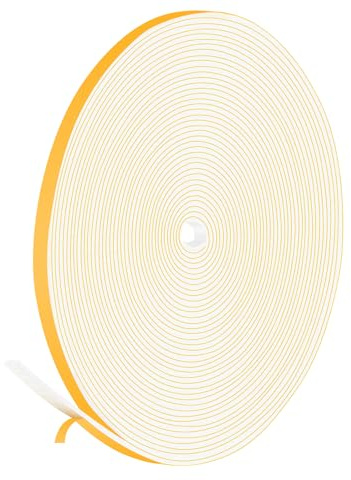 TriXcelent Thin Foam Tape, Window Small Gaps, Blocks Draft, Strong Adhesive | Reduces noise and rattle on speakers, sliding doors, dashboards and windows. Single-sided, removable, residue-free