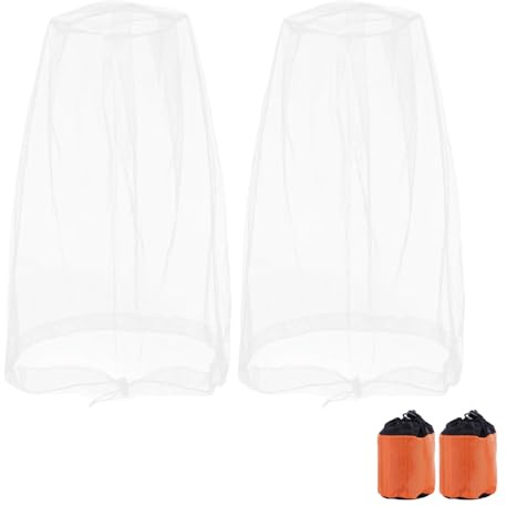 PENCHEAK Masque de protection durable anti-moustiques pour les amateurs de plein air - Mailles régulables