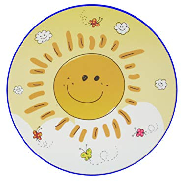 Liebevoll designte LED Wandlampe SUNNY Ø25cm mit bruchsicherem Schirm bringt die Sonne ins Kinderzimmer
