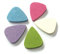 PEIUJIN 5 Stück Felt Picks, Gitarre Plektren Plectrum für Ukulele, Mehrfarbig (Tpy A 5Pcs)