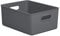 Tatay Caja Organizadora Rectangular Baobab, 15L de Capacidad, de Polipropileno, Libre de BPA, Color Gris Antracita, Medidas 29.4 x 38.5 x 16 cm