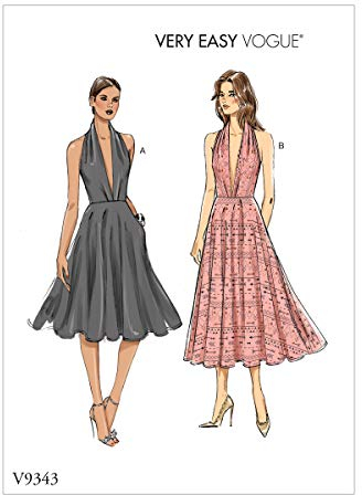 Vogue Patterns V9343A5 V9343, modische, Nähen, Muster, Schnittmuster, Schablone, Papier oder Karton, Sizes 6-14