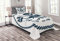 ABAKUHAUS Anker Tagesdecke Set, Nautik Piraten-Schädel, Set mit Kissenbezug luftdurchlässig, für Einzelbetten 170 x 220 cm, Dunkelblau Weiß