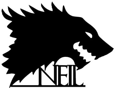 Personalised GOT Stark Wolf Sigil Card Cake Topper, Birthday, Celebration, Handmade