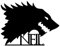 Personalised GOT Stark Wolf Sigil Card Cake Topper, Birthday, Celebration, Handmade