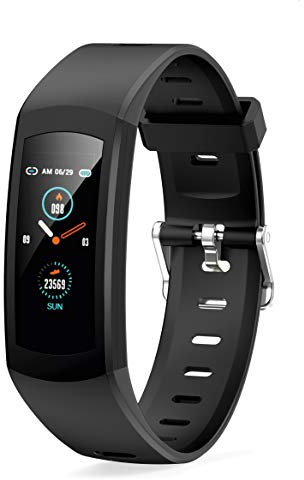 novasmart - runR ONE Fitness Tracker, Activity Tracker, Smart Band with Colour Display, Heart Rate and Blood Pressure Measurements, Sleep Monitor, Calorie Counter, Step Counter - Black
