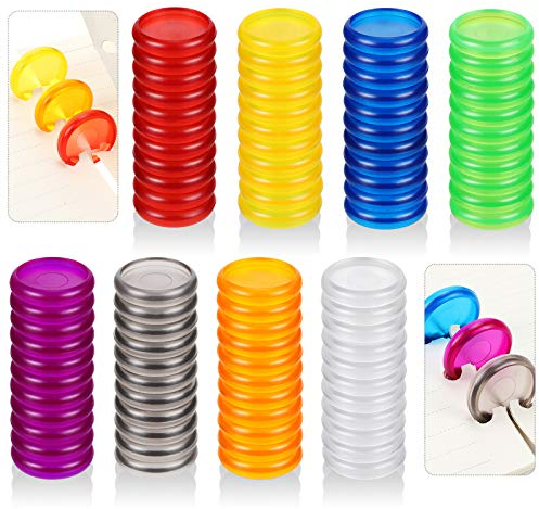 88 Stück Kunststoff Mini Discs Mehrfarbige Bindering Discs Erweiterungs Discs zum Hinzufügen Zusätzlicher Seiten, Notizen oder Grafiken