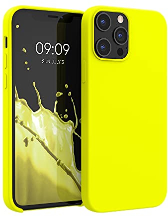 kwmobile Case Compatible with Apple iPhone 12 Pro Max Case - TPU Silicone Phone Cover with Soft Finish - Lemon Yellow
